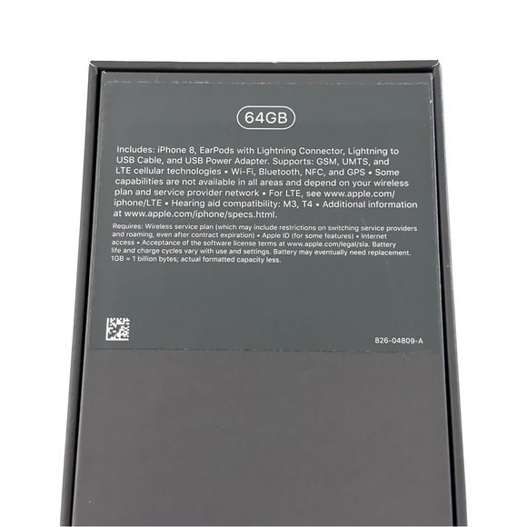 iPhone 8 - 64GB - Space Gray - Model A1905 with original NEW Earbuds - Picture 11 of 12